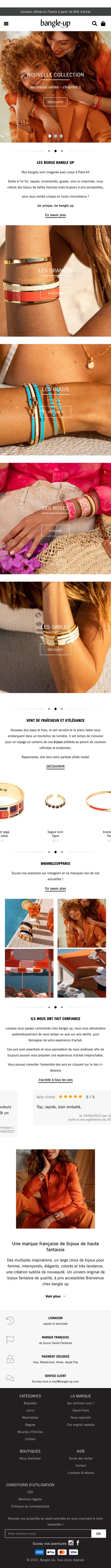 Bangle Up - Homepage - Mobile