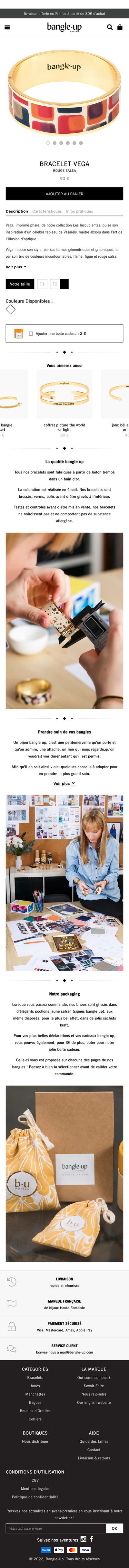 Bangle Up - Page Produit - Mobile