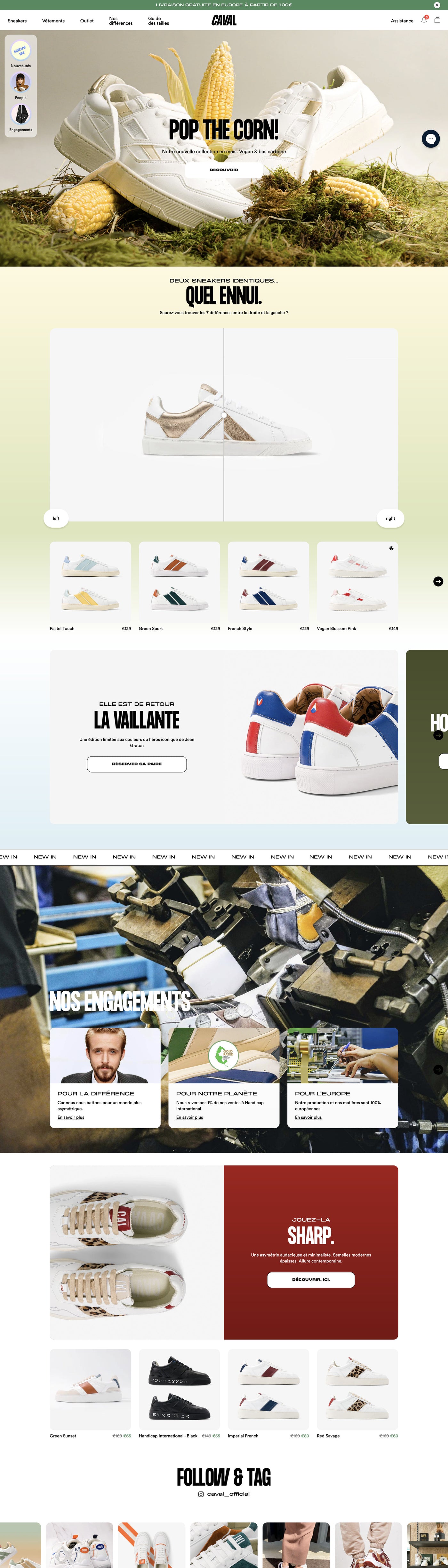 Caval - Homepage - Desktop