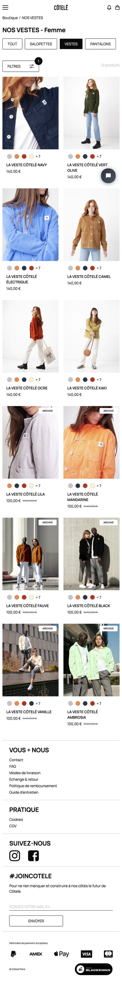 Cotele Paris - Page Collection - Mobile