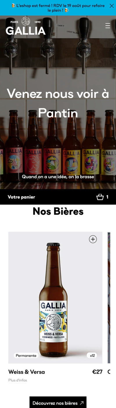 Gallia Paris - Homepage - Mobile