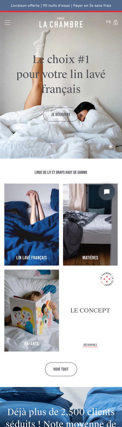 La Chambre Paris - Homepage - Mobile
